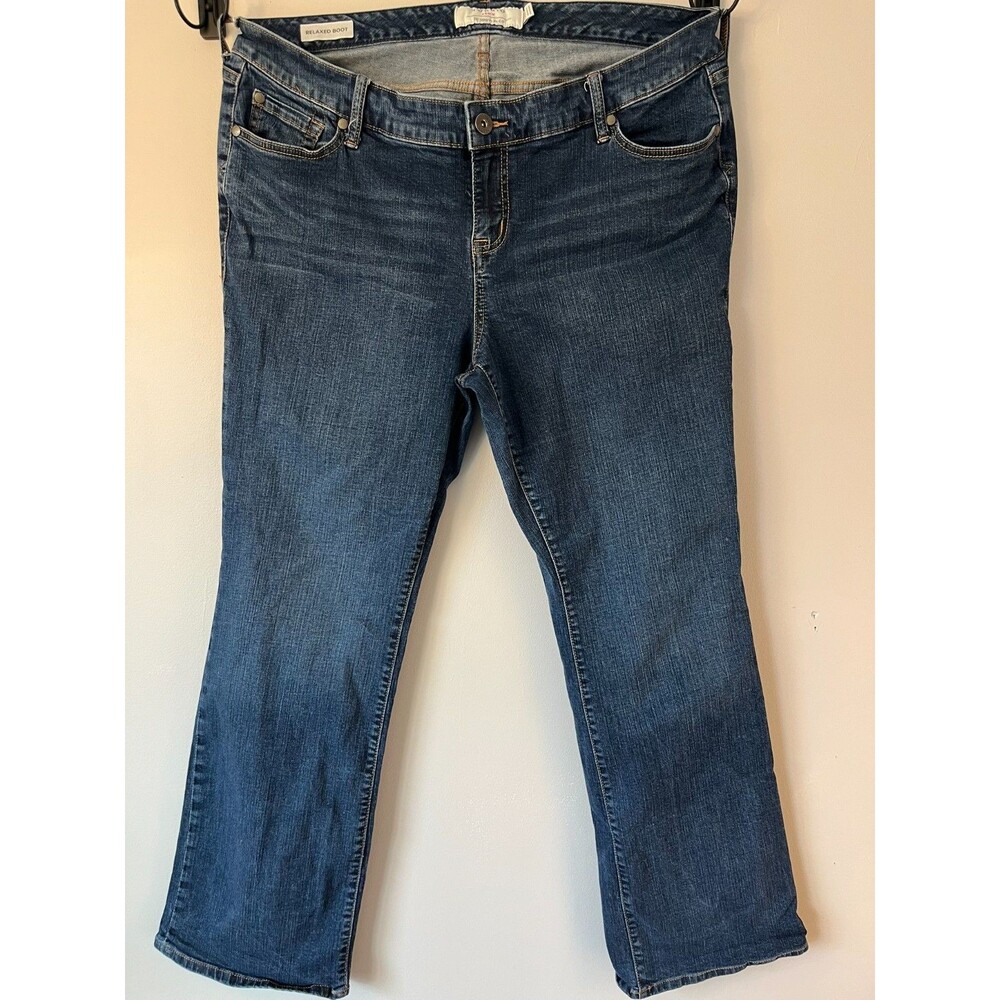 Torrid Denim Relaxed Boot Jeans Women’s Size 18R Dark Wash Stretch